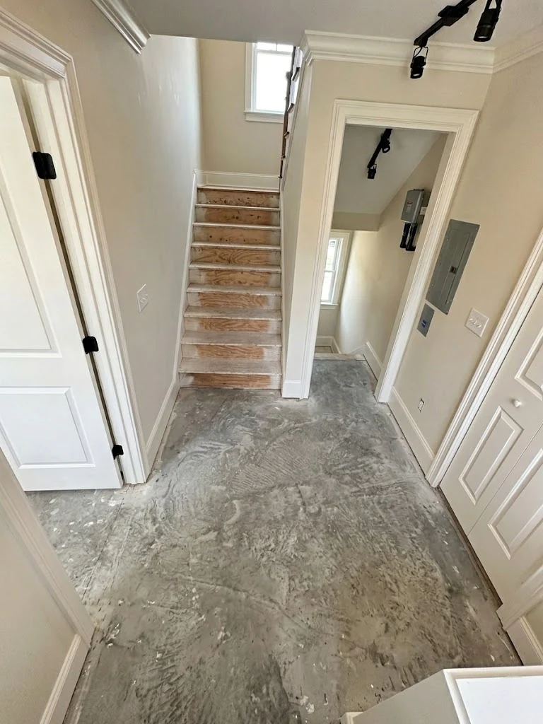 Stairs before hardwood flooring installation